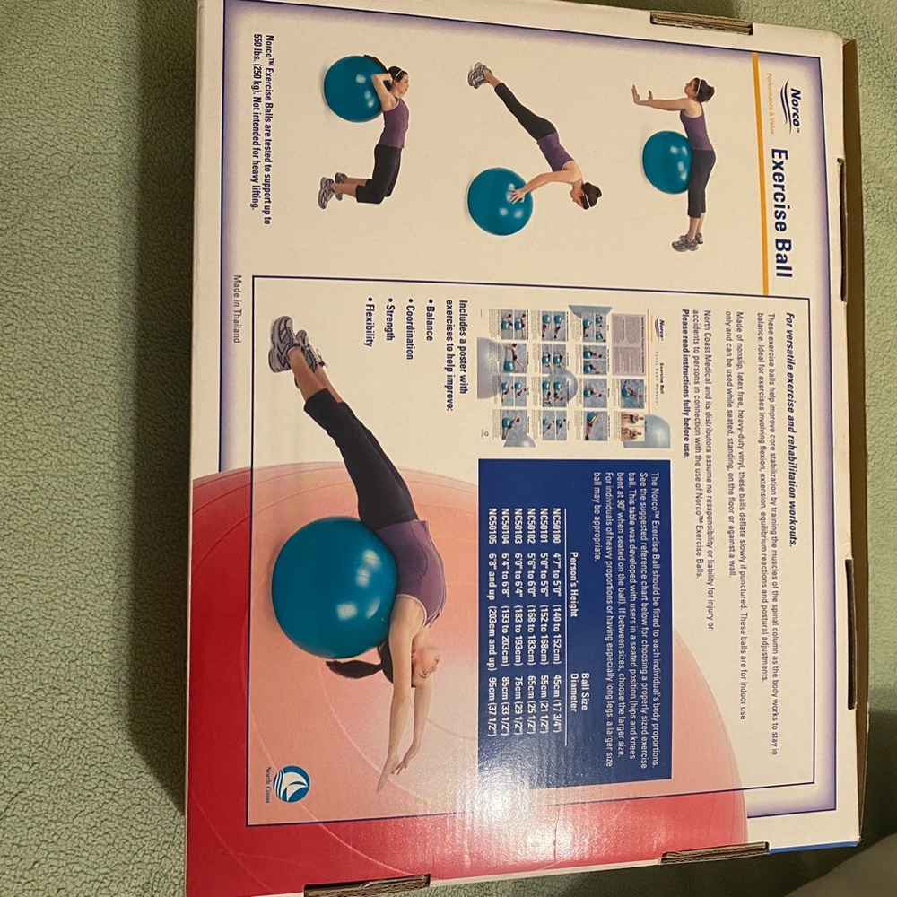 Red Exersize Ball - Picture 2 of 3